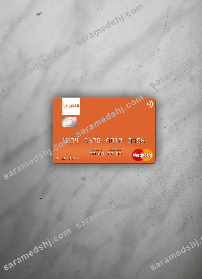 Kazakhstan First Heartland Jýsan Bank mastercard photolook front